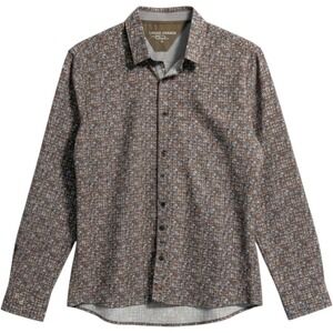 Women Shirts Caviar Dremes Brown Button Down Medium Long Sleeve